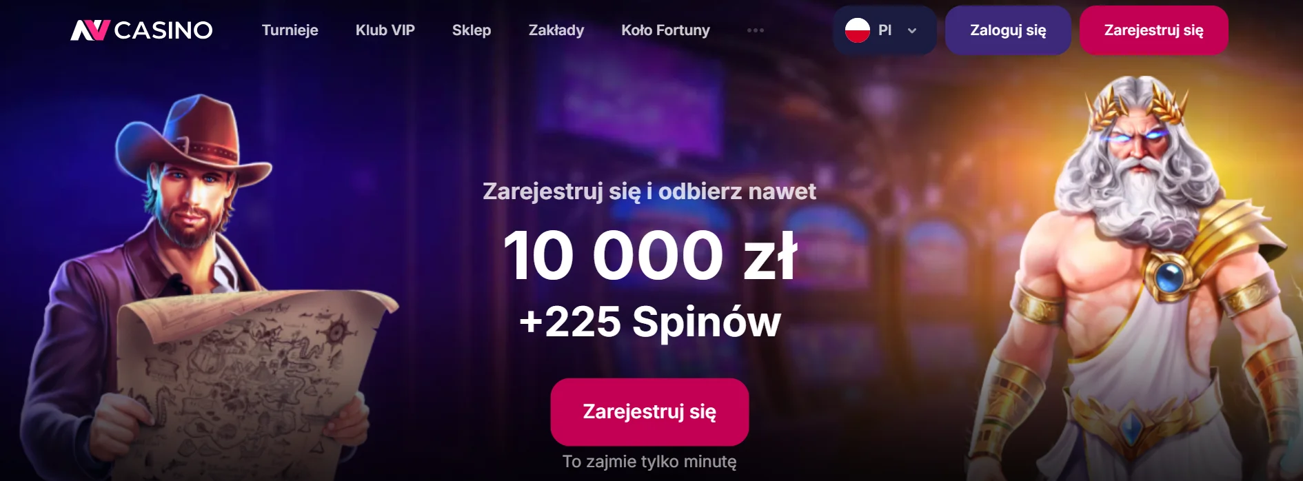 Strona NV Casino z ofertą bonusową i wypłatami
